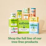 Caboo Tree Free Toilet Paper, Septic Safe Bath Tissue, Quick Dissolving 2 Ply Sheets - 300 Sheets Per Roll, 4 Double Rolls