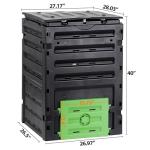 JupiterForce 120 Gallon Large Compost Bin, BPA Free Outdoor Composting Tumblers for Garden Patio, Easy Assembling, Fast Creation of Fertile Soil, Lightweight