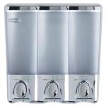 Better Living Products Clear Choice Shower 3 Shampoo and Soap Dispenser, 7.5" x 3.5" x 7.5, Chrome