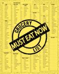 Must Eat Now Grocery List: 8" X 10" Large Print: Very Clear Suggested Grocery Essentials List Planner: Plus Enough Space to Write in Your Own items ... Spending: Save Your Time and Stay Organized