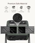 THEGROW'ING Updated 43 Gallon Compost Bin Outdoor, Fast Assemble Tumbling Composter, Dual Chamber Composter Tumbler, Rotating Compost Bin for Outside, Backyard, Garden and Yard, Green