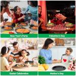 100PCS 7 Inch Disposable Paper Plates, Small Party Plates for Snacks, Desserts, Heavy Duty and Grease-Resistant, Eco-Friendly Plates for Halloween, Thanksgiving, Christmas, Birthdays, Weddings, BBQs