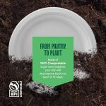 Eco-Friendly 7-Inch Compostable Paper Plates - 125 Pack