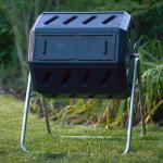 Eco-Friendly Dual-Chamber Tumbling Composter - 37 Gallon
