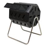 Eco-Friendly Dual-Chamber Tumbling Composter - 37 Gallon