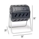 Eco-Friendly Dual-Chamber Tumbling Composter - 37 Gallon