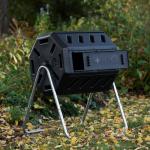 Eco-Friendly Dual-Chamber Tumbling Composter - 37 Gallon