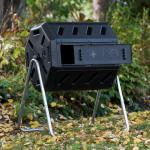 Eco-Friendly Dual-Chamber Tumbling Composter - 37 Gallon