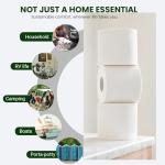 Bambu Soft Unbleached Bamboo Toilet Paper, 12 Large Rolls – 3 Ply Ultra Soft, Strong & Septic Safe, Eco Friendly Biodegradable Bathroom Tissue