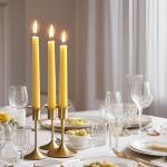 10inch Beeswax Taper Candles 20 Pack Natural Pure Beeswax Candles Smokeless Dripless 10 Hour Long Burn Time Bees Wax Candlesticks Unscented Bees Wax Candle for Home