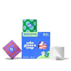 Who Gives A Crap 100% Recycled Double Length Toilet Paper Rolls, 360 CT