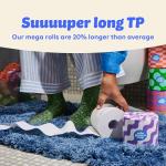 Who Gives A Crap 100% Recycled Double Length Toilet Paper Rolls, 360 CT