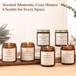 6-Pack Scented Soy Candle Set – Lavender Vanilla, Eucalyptus, Sandalwood, Jasmine & White Tea, Coconut, Sage | Natural Soy Wax Spring Summer Aromatherapy Candles for Home, Vacation, Relaxation & Spa