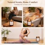 6-Pack Scented Soy Candle Set – Lavender Vanilla, Eucalyptus, Sandalwood, Jasmine & White Tea, Coconut, Sage | Natural Soy Wax Spring Summer Aromatherapy Candles for Home, Vacation, Relaxation & Spa