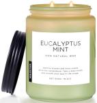 M&SENSE Eucalyptus & Mint Candles Home Scented, Natural Non Toxic Soy Candle, 19.4oz 110H Long Lasting Aromatherapy Candle for Stress Relief, Meditation, Spa, Relaxing Gifts for Men Women