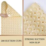 Sheepping Baby Bath Mat for Tub Non Slip Extra Long Cover Bathtub Mat for Toddler Kids 40 X 16 Inch - Eco Friendly Infant Bath Tub Mat with 200 Big Suction Cups,Machine Washable Shower Mat