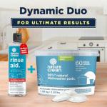 Nature Clean Non Toxic Dishwasher Detergent Pods, Plant-Based Dishwashing Pods, Non-Toxic & Unscented Dish Pods, Tough on Grease, Eco-Friendly Cleaning Power, 60 Count, Pack of 1