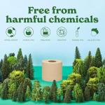 Caboo Tree Free Unbleached Toilet Paper | Plastic Free Packaging, Septic Safe, Eco Friendly, Chemical Free, Non Toxic | 2 Ply Toilet Tissue, Pack of 12 Double Rolls, 300 Sheets Per Roll