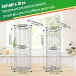 UNIFAMILY 2pack Inground Worm Composting Bin, Stainless Steel Outdoor Compost Bin with Handle, Worm Composter, Worms Bins for Composting Recycling Kitchen Food Waste (Compost Bin with Handle)