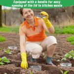 UNIFAMILY 2pack Inground Worm Composting Bin, Stainless Steel Outdoor Compost Bin with Handle, Worm Composter, Worms Bins for Composting Recycling Kitchen Food Waste (Compost Bin with Handle)