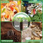 UNIFAMILY 2pack Inground Worm Composting Bin, Stainless Steel Outdoor Compost Bin with Handle, Worm Composter, Worms Bins for Composting Recycling Kitchen Food Waste (Compost Bin with Handle)