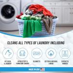 Enzyme Laundry Booster Odor Remover - 2 lbs Unscented Enzymatic Clothes Stain Cleaner Powder, Natural Deodorizer with Bio Active Enzymes, Detergent Additive Eliminator for Sweat, Oil, Blood - 64 Loads