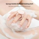 2-in-1 Sunflower Shower Sponge with Suction Cup | Exfoliating Bath Sponge for Soft Skin | Hypoallergenic & Eco-Friendly Body Scrubber for Spa-Like Luxury (Meat Pink, Purple, Light Green)