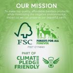 Jenvita Bamboo Paper Plates Compostable (125-Pack, 9-inch) | Sturdy & Microwave Safe | Heavy Duty Brown Disposable Plates | PFAS Free, Biodegradable | FSC Certified Alternative to Plastic