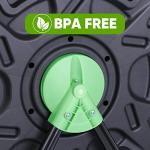 Nouva Outdoor Composting Bin, 18.5 Gallon Single Chamber Small Tumbling Composter,Steel Frame Heavy Duty Barrel for Kitchen Garden Yard