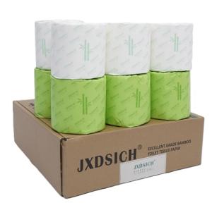 JXDSICH Bamboo Toilet tissue Paper, 3 Ply, Sustainable Toilet Tissue, 9 Rolls and 350 Sheets Per Roll - Septic Safe - Organic, Plastic Free, BPA and Chlorine Free
