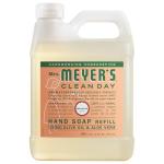 MRS. MEYER'S CLEAN DAY Hand Soap Refill, Made with Essential Oils, Geranium, 33 fl. oz