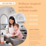 Therapy Clean Plant Based Dish Soap Liquid - Fresh Herbs & Melon fl. 16 oz - Non Toxic Dish Soap Liquid, All Natural Scent, Organic Dishwashing Cleaner and Detergent for Kitchen