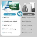 AIDEA Laundry Detergent Sheets, Fresh Linen Scent-(60 Loads) 30 Sheets, Eco-Friendly Laundry Detergent, No Plastic Jug, Lightweight, Easy To Use For Travel