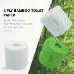 JXDSICH Bamboo Toilet tissue Paper, 3 Ply, Sustainable Toilet Tissue, 9 Rolls and 350 Sheets Per Roll - Septic Safe - Organic, Plastic Free, BPA and Chlorine Free