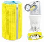 Shoe Washing Machine Bag,Laundry Shoe Bag for Washer and Dryer,Reusable Shoe Cleaning Bag for Sneakers,Tennis Shoes,With Self-locking Zipper, Microfiber Inside,Include Shoes Storage Bag