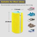Shoe Washing Machine Bag,Laundry Shoe Bag for Washer and Dryer,Reusable Shoe Cleaning Bag for Sneakers,Tennis Shoes,With Self-locking Zipper, Microfiber Inside,Include Shoes Storage Bag