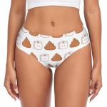 vvfelixl Poop Toilet Paper Pattern Cotton Panties for Women Women Bikini Underwear Cheeky Panties for Women Brief Underwear Breathable M