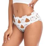 vvfelixl Poop Toilet Paper Pattern Cotton Panties for Women Women Bikini Underwear Cheeky Panties for Women Brief Underwear Breathable M