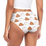 vvfelixl Poop Toilet Paper Pattern Cotton Panties for Women Women Bikini Underwear Cheeky Panties for Women Brief Underwear Breathable M