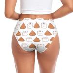 vvfelixl Poop Toilet Paper Pattern Cotton Panties for Women Women Bikini Underwear Cheeky Panties for Women Brief Underwear Breathable M