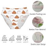 vvfelixl Poop Toilet Paper Pattern Cotton Panties for Women Women Bikini Underwear Cheeky Panties for Women Brief Underwear Breathable M