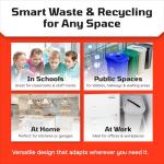 Sturdy Essentials City Box 7 Gallon Compost Bin with Lid for Residential, Business, and Commercial Recycling - NYC Compliant - Green