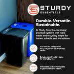 Sturdy Essentials City Box 7 Gallon Compost Bin with Lid for Residential, Business, and Commercial Recycling - NYC Compliant - Green