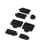 Onyehn Black Silicone Dust Plugs Set,USB HDM Interface Anti-dust Cover Dustproof Plug for PS5 Game Console Accessories Parts(7 Pack)