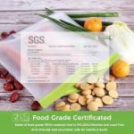 SPLF 12 Pack Dishwasher Safe Reusable Bags, Leakproof Reusable Freezer Bags, BPA Free Food Storage Bags for Lunch, Meal Prep, Marinate, Veggies, Travel - 2 Gallon 5 Sandwich 5 Snack