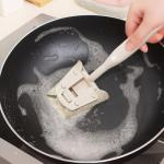 Natural Loofah Sponge with Handle, 5-Piece Replaceable Eco Sponges for Cleaning, Non-Scratch Scrubber for Dishwashing Cookware Pans, Kitchen Eco-Friendly Tools