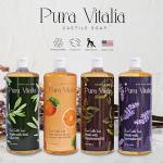 Pura Vitalia Citrus Organic Castile Soap | Body Wash & Cleanser for Face & Hands | Biodegradable, Eco-Friendly, Palm Oil Free, Vegan & Gentle | Made with 6 Natural Ingredients - 32 oz