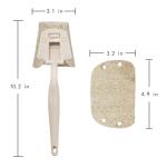 Natural Loofah Sponge with Handle, 5-Piece Replaceable Eco Sponges for Cleaning, Non-Scratch Scrubber for Dishwashing Cookware Pans, Kitchen Eco-Friendly Tools