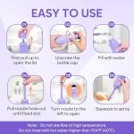 Easy@Home Portable Peri Bottle for Postpartum & Perineal Care: Handheld Bidet Perfect for Personal Hygiene Cleaning & Travel Friendly | 380ml Leakproof & Convenient Design | BPA-Free | EPB-01 Purple