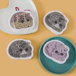 dish sponge eco friendly Dishwashing Sponge Wipe Compressed Wood Pulp Cotton Reusable for Kitchen Hanging Sponge Wipe Non Scratch Double Sided Tools Dishwashing Products (Color : Purple)